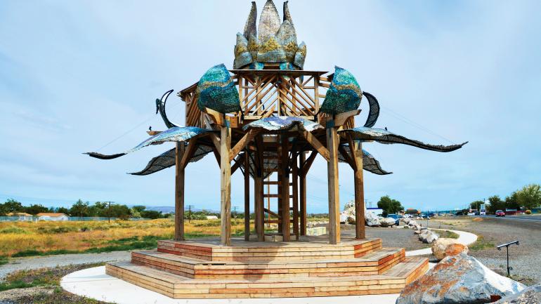A colorful public sculpture in Fernley A colorful public sculpture in Fernley