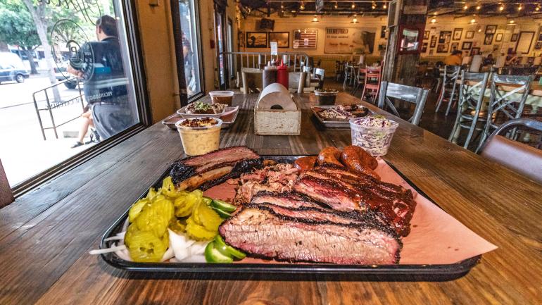 The Pecan Lodge in Dallas' Deep Ellum neighborhood has become a mainstay on the local barbecue scene The Pecan Lodge in Dallas' Deep Ellum neighborhood has become a mainstay on the local barbecue scene