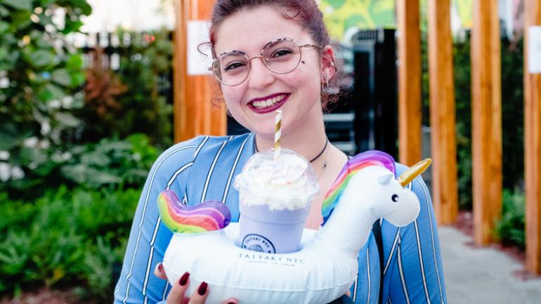 Unicorn drink from Poke OG in Miami, Florida Unicorn drink from Poke OG in Miami, Florida