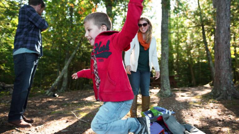 kids playing along the Mesabi Trail kids playing along the Mesabi Trail