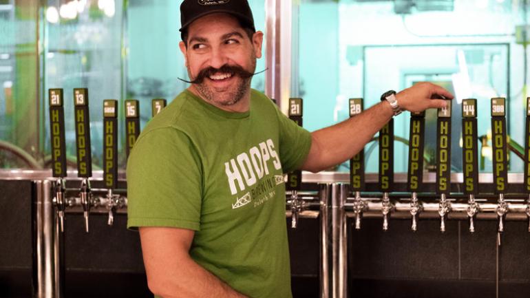 bartender at Hoops Brewery bartender at Hoops Brewery