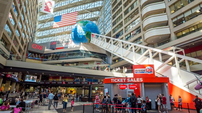The main lobby of the CNN Center The main lobby of the CNN Center
