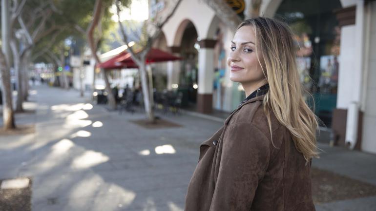 Kat Meoz exploring a West Hollywood street Kat Meoz exploring a West Hollywood street