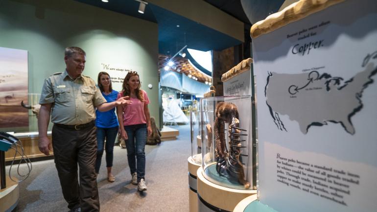 Checking out exhibits at the National Historic Trails Interpretive Center in Casper, Wyoming Checking out exhibits at the National Historic Trails Interpretive Center in Casper, Wyoming