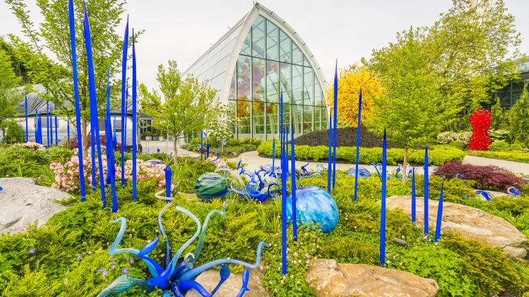 Blown glass shapes at Chihuly Garden and Glass Blown glass shapes at Chihuly Garden and Glass