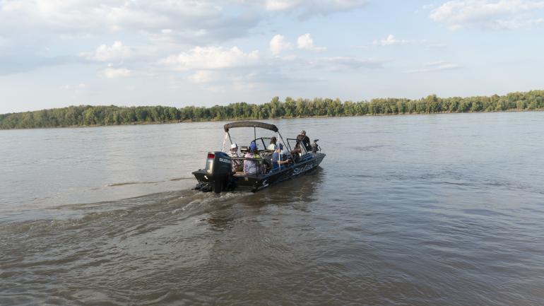 Boating on a lake near Owensboro, another popular local pastime Boating on a lake near Owensboro, another popular local pastime