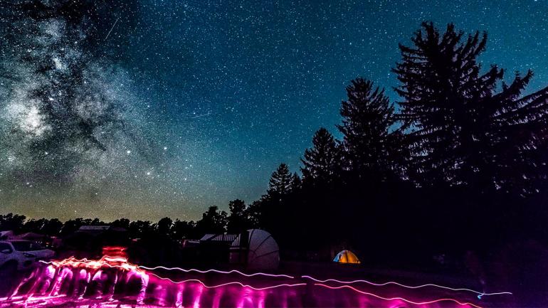 Viewing the night skies during a star party at Cherry Springs State Park, Pennsylvania Viewing the night skies during a star party at Cherry Springs State Park, Pennsylvania