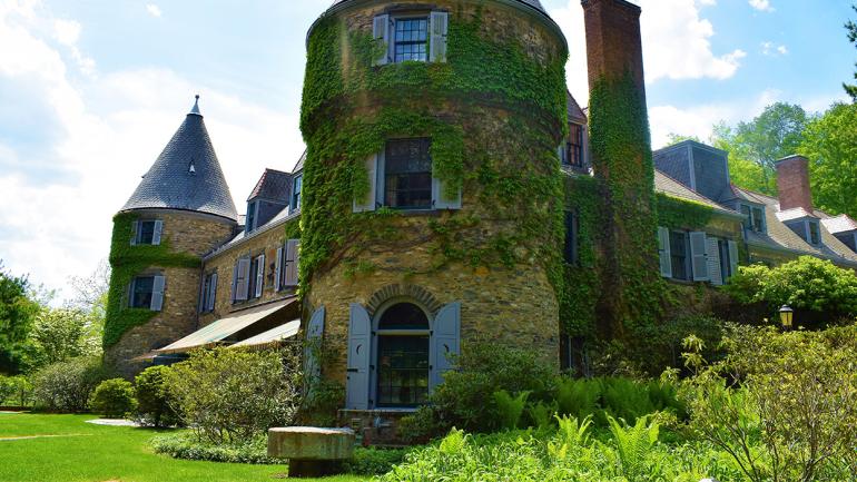 The mansion at Grey Towers, a landmark in Pennsylvania’s Pocono Mountains The mansion at Grey Towers, a landmark in Pennsylvania’s Pocono Mountains