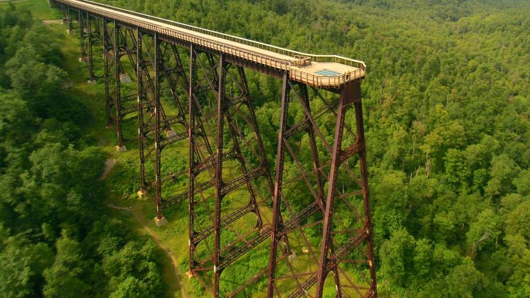 The incredible Kinzua Sky Walk in Kinzua Bridge State Park, Pennsylvania The incredible Kinzua Sky Walk in Kinzua Bridge State Park, Pennsylvania