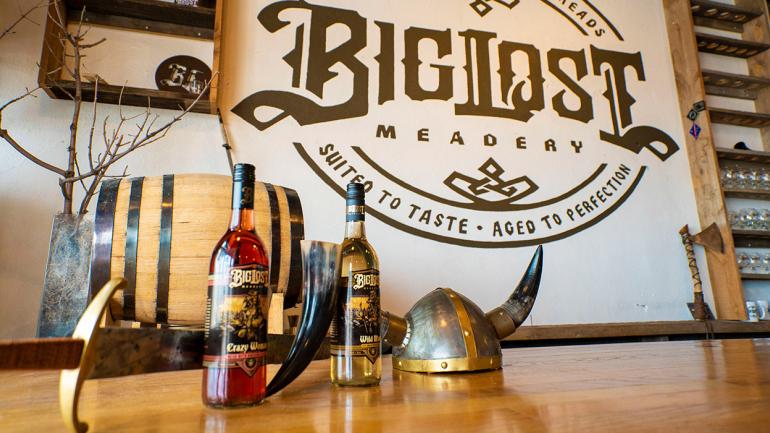 Bottles of mead at the Viking-themed Big Lost Meadery in Gillette, Wyoming Bottles of mead at the Viking-themed Big Lost Meadery in Gillette, Wyoming