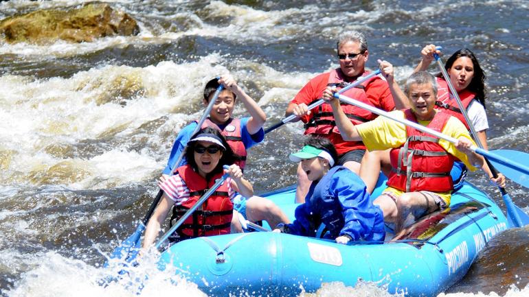 Whitewater rafting tour in the Pocono Mountains of Pennsylvania Whitewater rafting tour in the Pocono Mountains of Pennsylvania