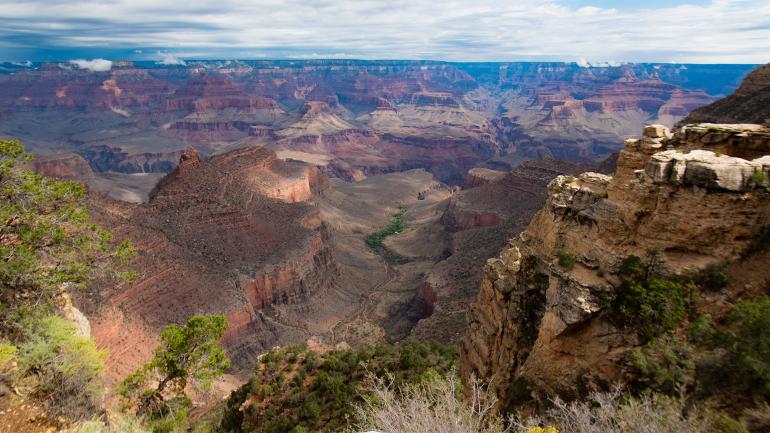 Overlooking the Grand Canyon in Arizona Overlooking the Grand Canyon in Arizona