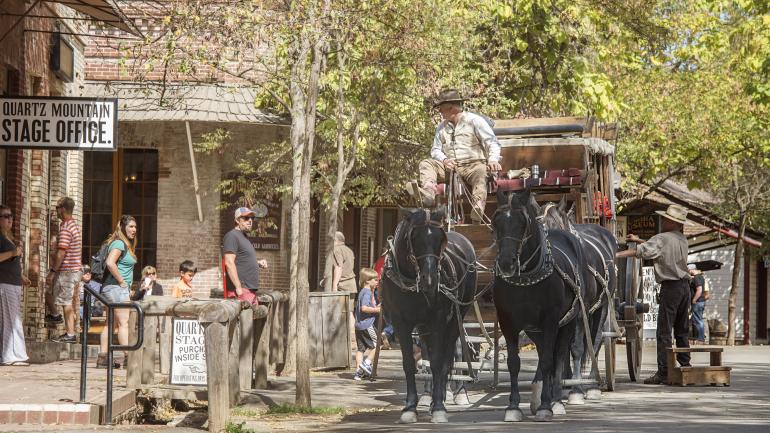 Exploring Columbia State Historic Park via stage coach Exploring Columbia State Historic Park via stage coach