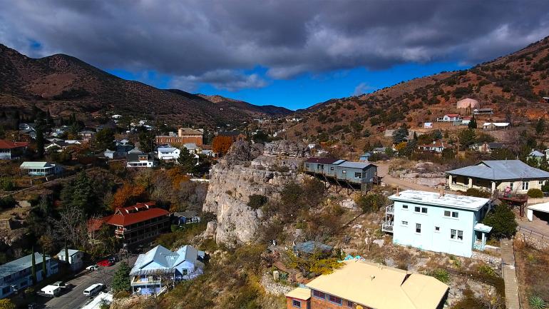 Overlooking the valley landscape of Bisbee, Arizona Overlooking the valley landscape of Bisbee, Arizona