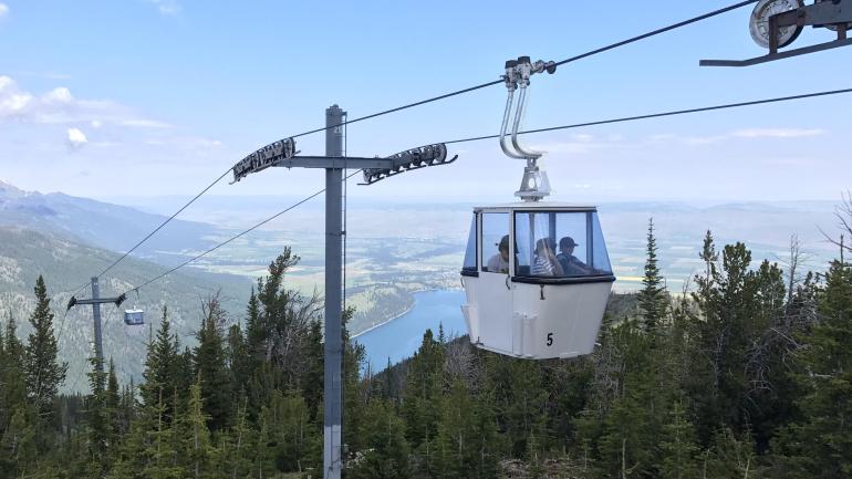 Traveling to Mount Howard’s peak via the Wallowa Lake Tramway Traveling to Mount Howard’s peak via the Wallowa Lake Tramway