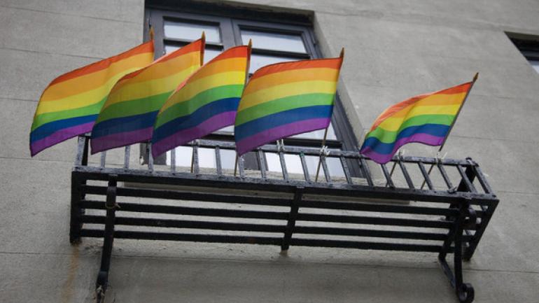 Pride flags at the Stonewall Inn Pride flags at the Stonewall Inn