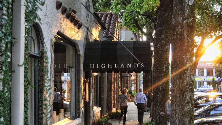 The exterior of Highlands Bar & Grill, an award-winning restaurant by Chef Frank Stitt The exterior of Highlands Bar & Grill, an award-winning restaurant by Chef Frank Stitt
