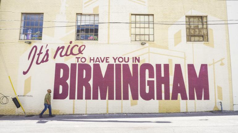 mural in downtown Birmingham mural in downtown Birmingham
