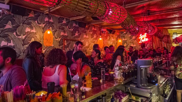A festive evening at the colorful Lost Lake cocktail bar A festive evening at the colorful Lost Lake cocktail bar
