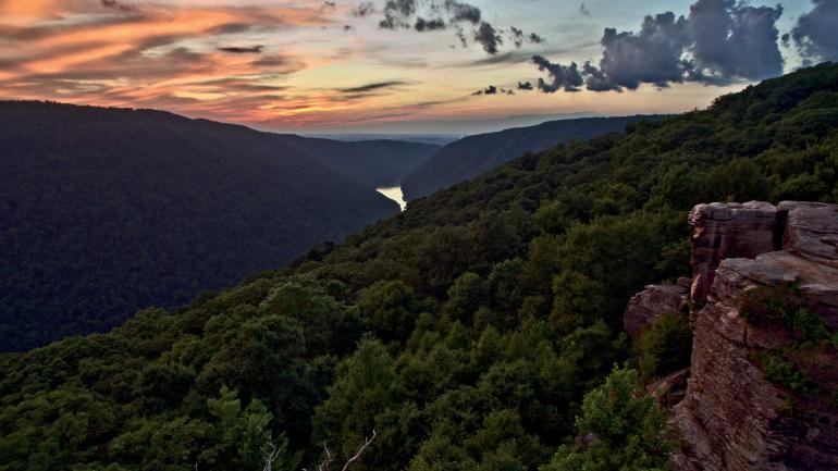Mountain views in Coopers Rock State Forest Mountain views in Coopers Rock State Forest
