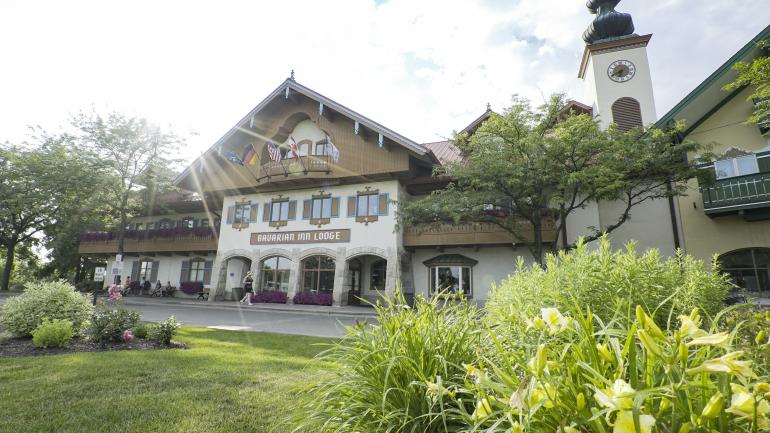 The charming exterior of the Bavarian Inn Lodge The charming exterior of the Bavarian Inn Lodge