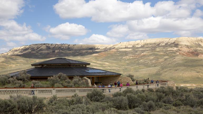 The Fossil Butte Visitor Center, home to exhibits offering insight into the surrounding landscape The Fossil Butte Visitor Center, home to exhibits offering insight into the surrounding landscape
