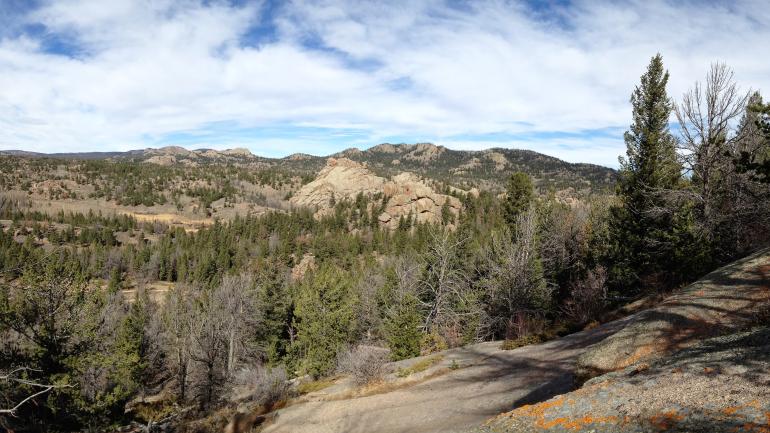 Overlooking one of the unique rock formations in Vedauwoo Recreation Area Overlooking one of the unique rock formations in Vedauwoo Recreation Area