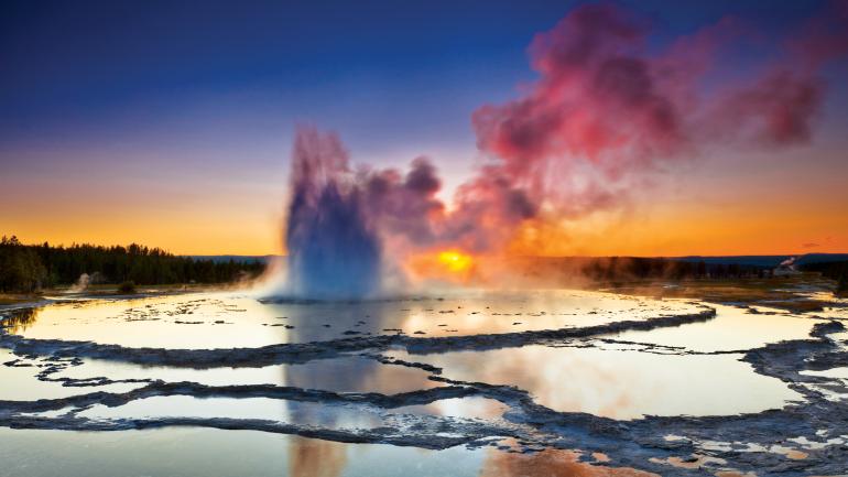 Thermal activity in Yellowstone National Park Thermal activity in Yellowstone National Park