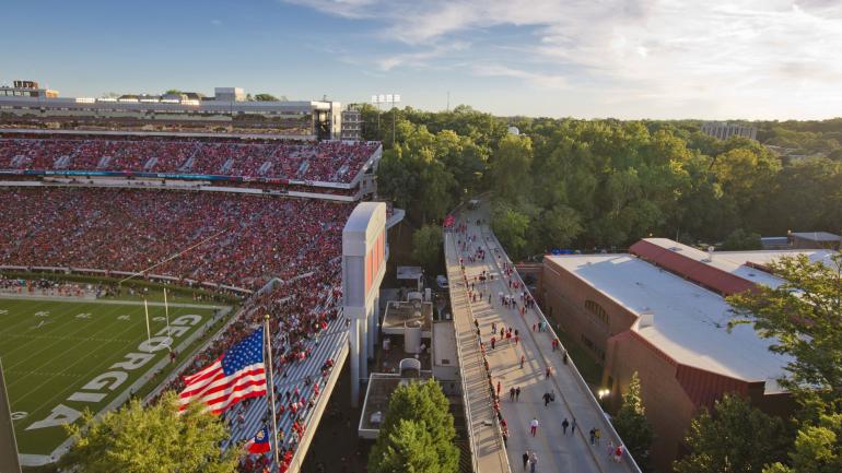 A beautiful day for college football at the University of Georgia in Athens A beautiful day for college football at the University of Georgia in Athens