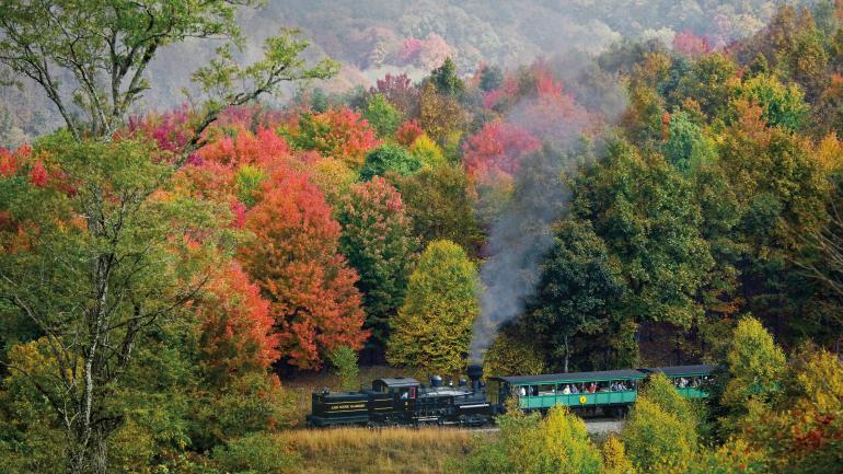 An autumn train ride from Cass Scenic Railroad State Park An autumn train ride from Cass Scenic Railroad State Park