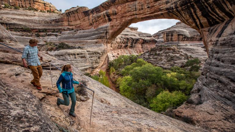Hiking in Natural Bridges National Monument, Utah Hiking in Natural Bridges National Monument, Utah