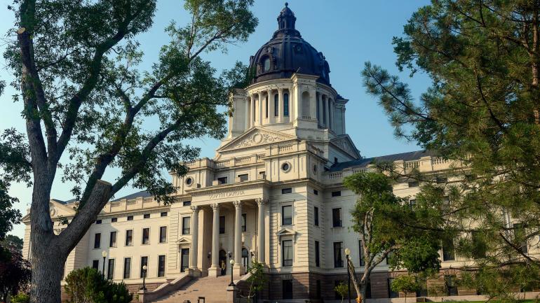 The South Dakota State Capitol Building in Pierre The South Dakota State Capitol Building in Pierre