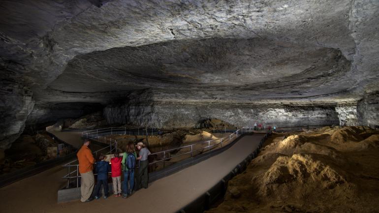 Une vaste cavité du Mammoth Cave National Park Une vaste cavité du Mammoth Cave National Park