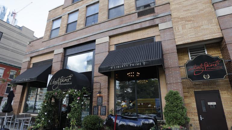 Exterior of Liberty Prime Steakhouse in Jersey City, New Jersey Exterior of Liberty Prime Steakhouse in Jersey City, New Jersey