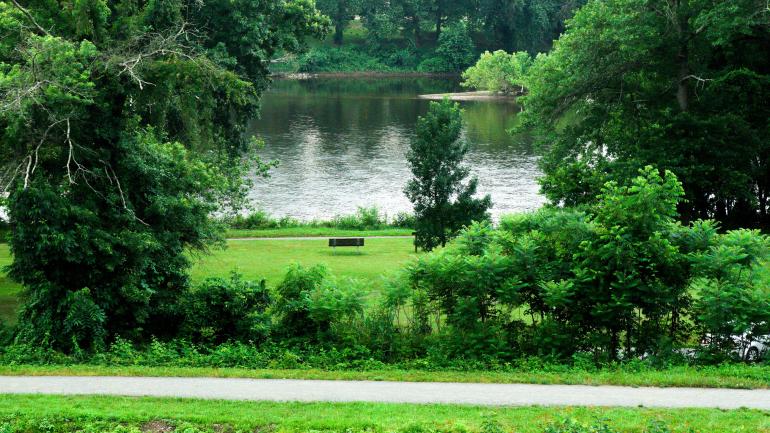 A scenic view of the Delaware River in Lambertville, New Jersey A scenic view of the Delaware River in Lambertville, New Jersey