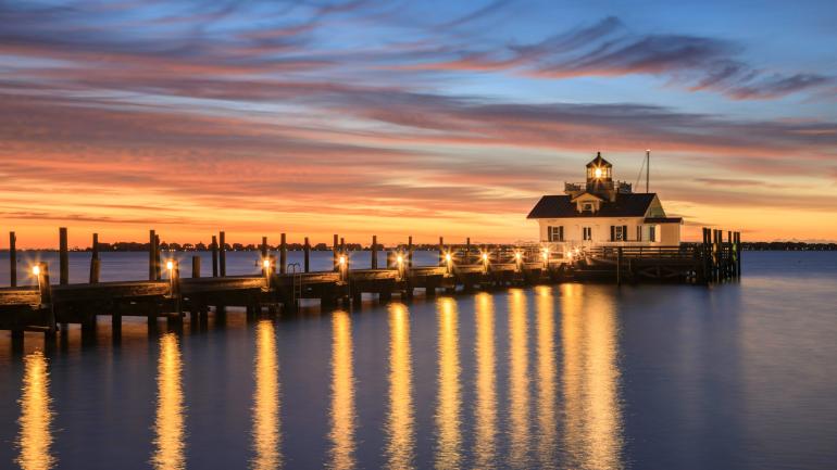 The waterfront marina in Manteo, North Carolina The waterfront marina in Manteo, North Carolina