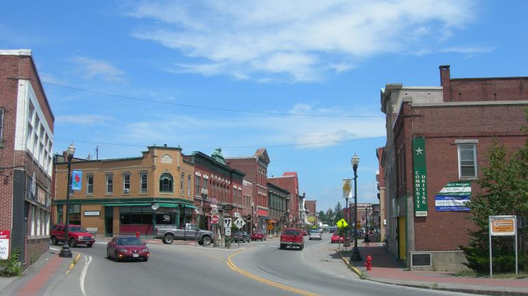 Downtown Skowhegan, Maine, on a lovely day Downtown Skowhegan, Maine, on a lovely day