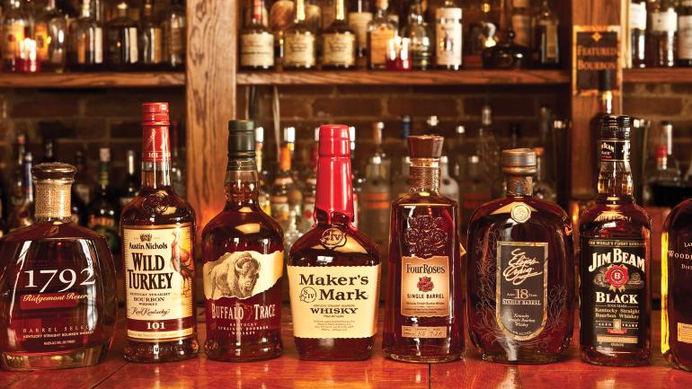Display of some of Kentucky’s finest, and most well-known, Bourbons Display of some of Kentucky’s finest, and most well-known, Bourbons