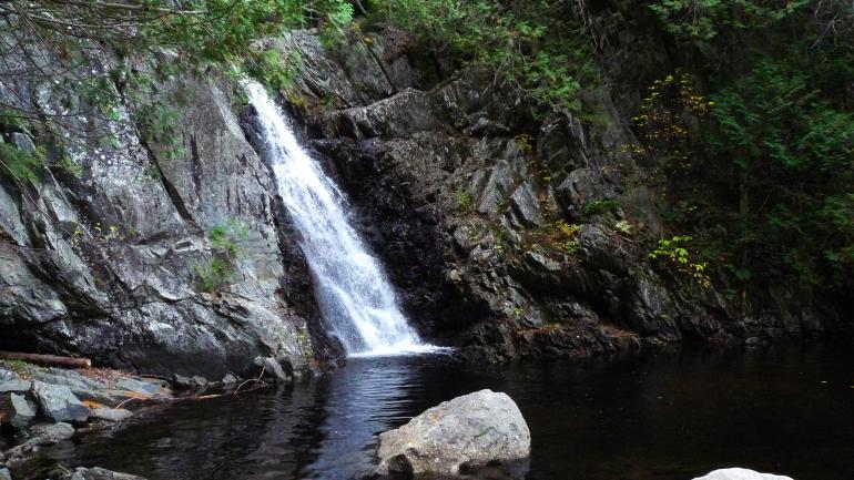 Beautiful waterfall in the Carrabassett Valley, Maine Beautiful waterfall in the Carrabassett Valley, Maine