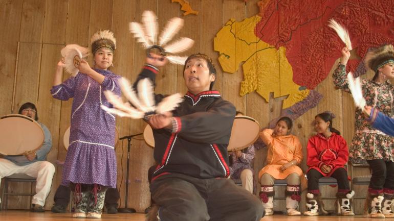 Ceremonial performance at the Alaska Native Heritage Center Ceremonial performance at the Alaska Native Heritage Center