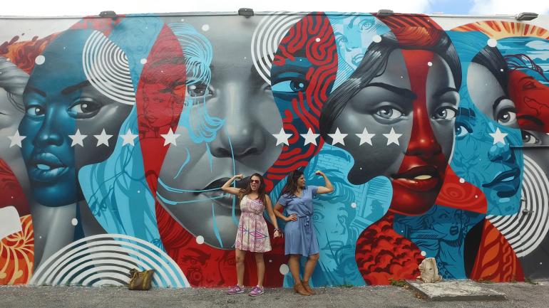 Colorful mural celebrating Hispanic women in Miami Colorful mural celebrating Hispanic women in Miami