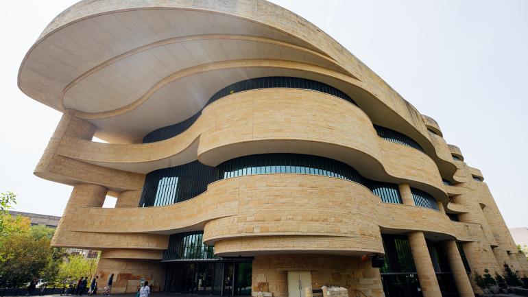 Outside look of the stunning National Museum of the American Indian Outside look of the stunning National Museum of the American Indian