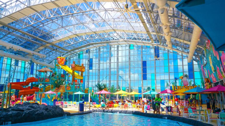 Tropic Falls indoor water park at OWA amusement park in Foley, Alabama Tropic Falls indoor water park at OWA amusement park in Foley, Alabama