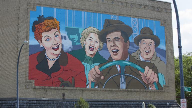 An “I Love Lucy” mural outside the Lucille Ball Desi Arnaz Museum in Jamestown, New York An “I Love Lucy” mural outside the Lucille Ball Desi Arnaz Museum in Jamestown, New York