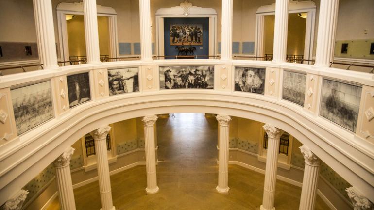 Archival photographs on display at the National Cowgirl Museum and Hall of Fame in Fort Worth, Texas Archival photographs on display at the National Cowgirl Museum and Hall of Fame in Fort Worth, Texas
