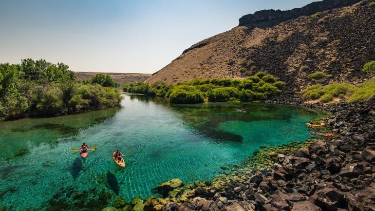Stunning vistas at Blue Heart Springs in Twin Falls, Idaho Stunning vistas at Blue Heart Springs in Twin Falls, Idaho