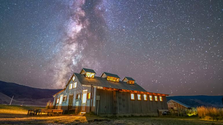 Nebulas and starry skies over Summer Lake Hot Springs in Southern Oregon Nebulas and starry skies over Summer Lake Hot Springs in Southern Oregon