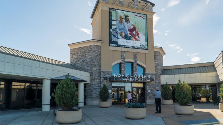 Exterior of Fashion Outlets of Niagara Falls in Niagara Falls, New York Exterior of Fashion Outlets of Niagara Falls in Niagara Falls, New York
