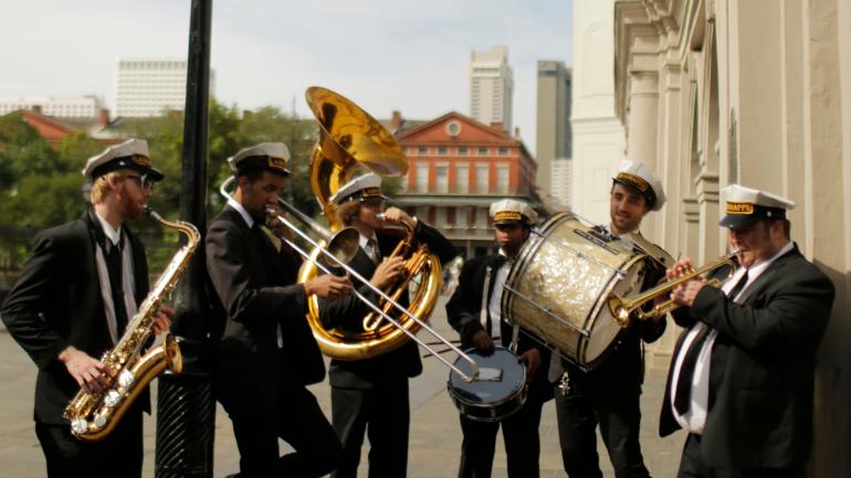 Street musicians performing in New Orleans Street musicians performing in New Orleans