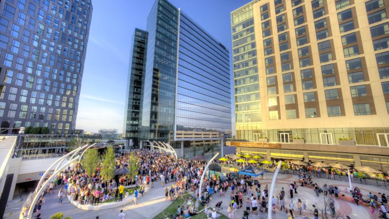 Outdoor green spaces at Tysons Corner Center in Tysons, Virginia Outdoor green spaces at Tysons Corner Center in Tysons, Virginia